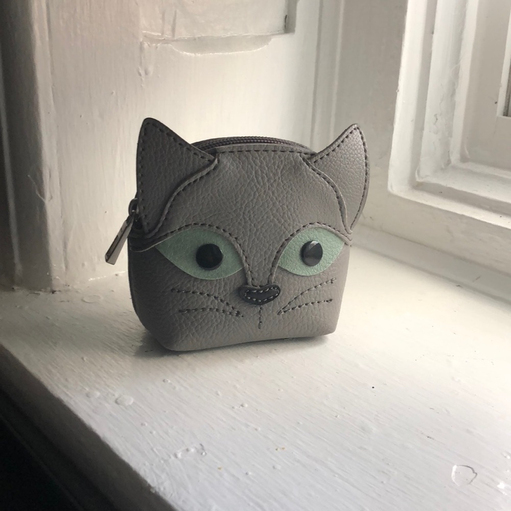 Relic gray cat coin purse